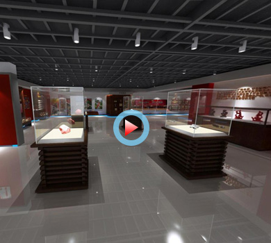 杭州朱砂文化展廳設(shè)計全景案例