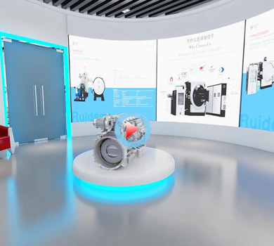 工業(yè)設(shè)備展廳裝修設(shè)計全景案例
