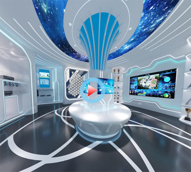 杭州西湖區浙江威力克信通信股份有限公司辦公展廳設計全景案例