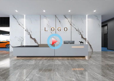 4S汽車展廳全景案例