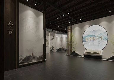 名人文化館展廳裝修設(shè)計案例效果圖