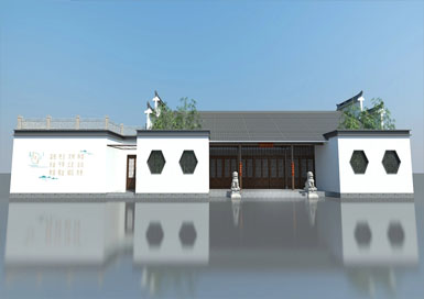 文化禮堂展館裝修設(shè)計案例效果圖