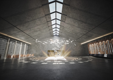 中華文字藝術展廳裝修設計案例