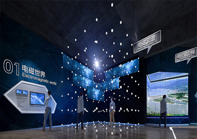 電磁科普展廳裝修設(shè)計(jì)案例效果圖