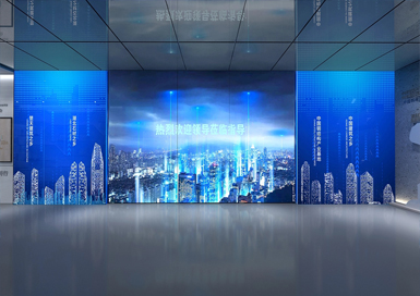 建筑科技展廳裝修設計案例效果圖