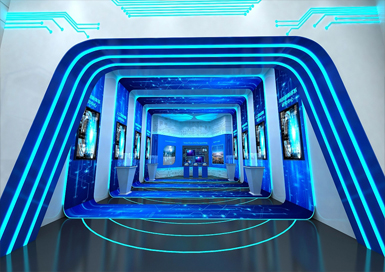 新能源科技展廳裝修設(shè)計(jì)案例效果圖