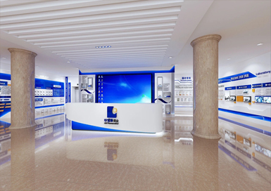 醫院科技展廳裝修設計案例效果圖