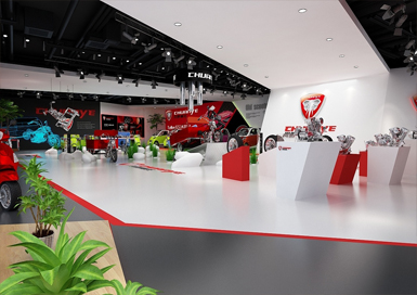 杭州4S級電動摩托車展廳裝修設計案例