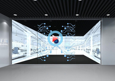 太陽能電池企業展廳設計全景案例