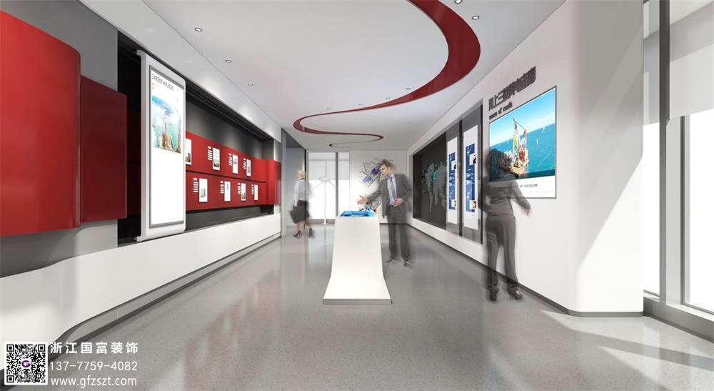 企業黨建展廳設計效果圖