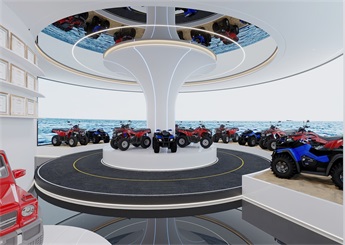 兒童電動車展廳設計裝修案例效果圖